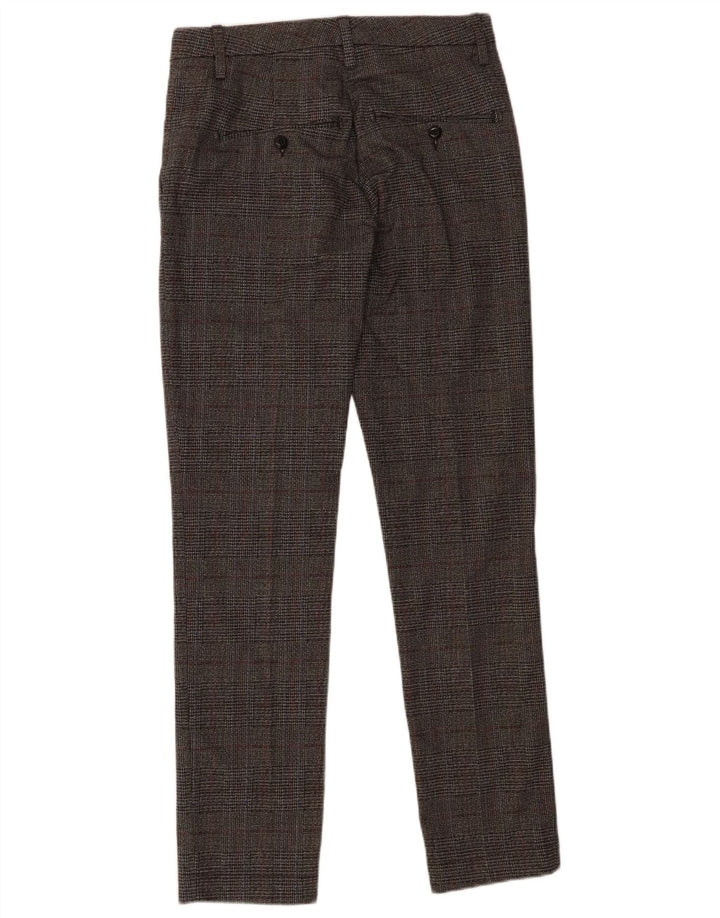 Dondup Pantalon Chino Slim Homme W30 L30 Gris Carreaux Coton