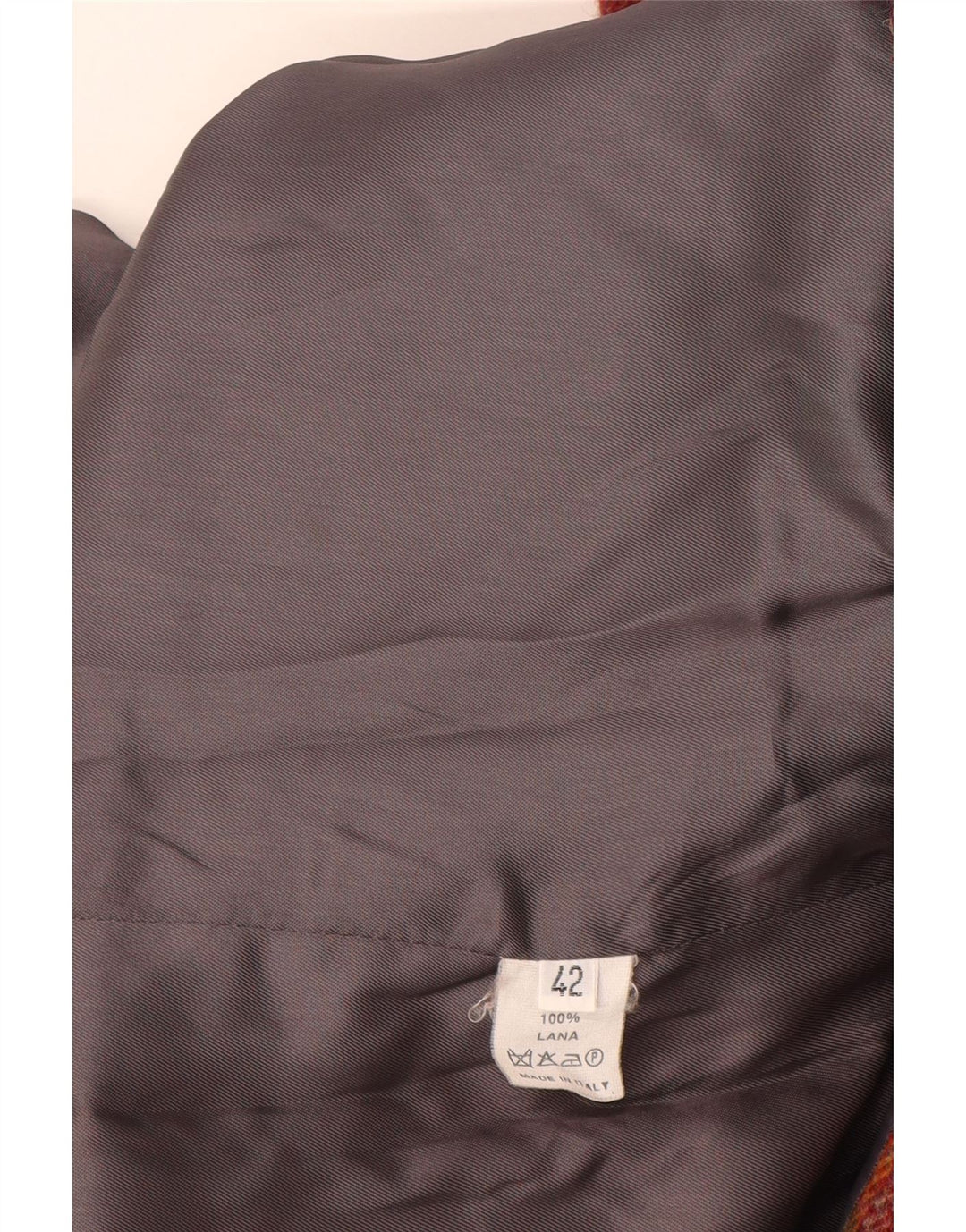 Lanolini Veste Blazer 3 Boutons Femme IT 42 Laine à Carreaux Marron Moyen