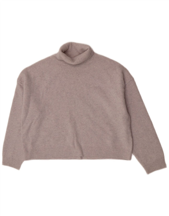 Massimo Dutti Pull surdimensionné à col roulé pour femme UK 6 XS Gris Laine