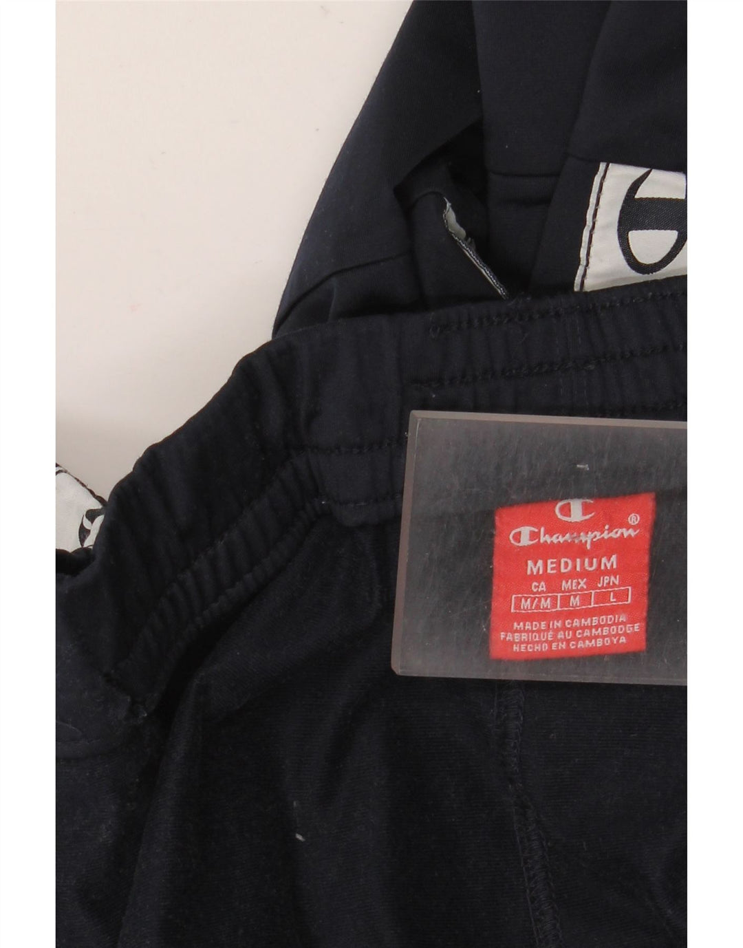 Champion Pantalon de Survêtement Graphique Homme Bleu Marine Moyen Colourblock