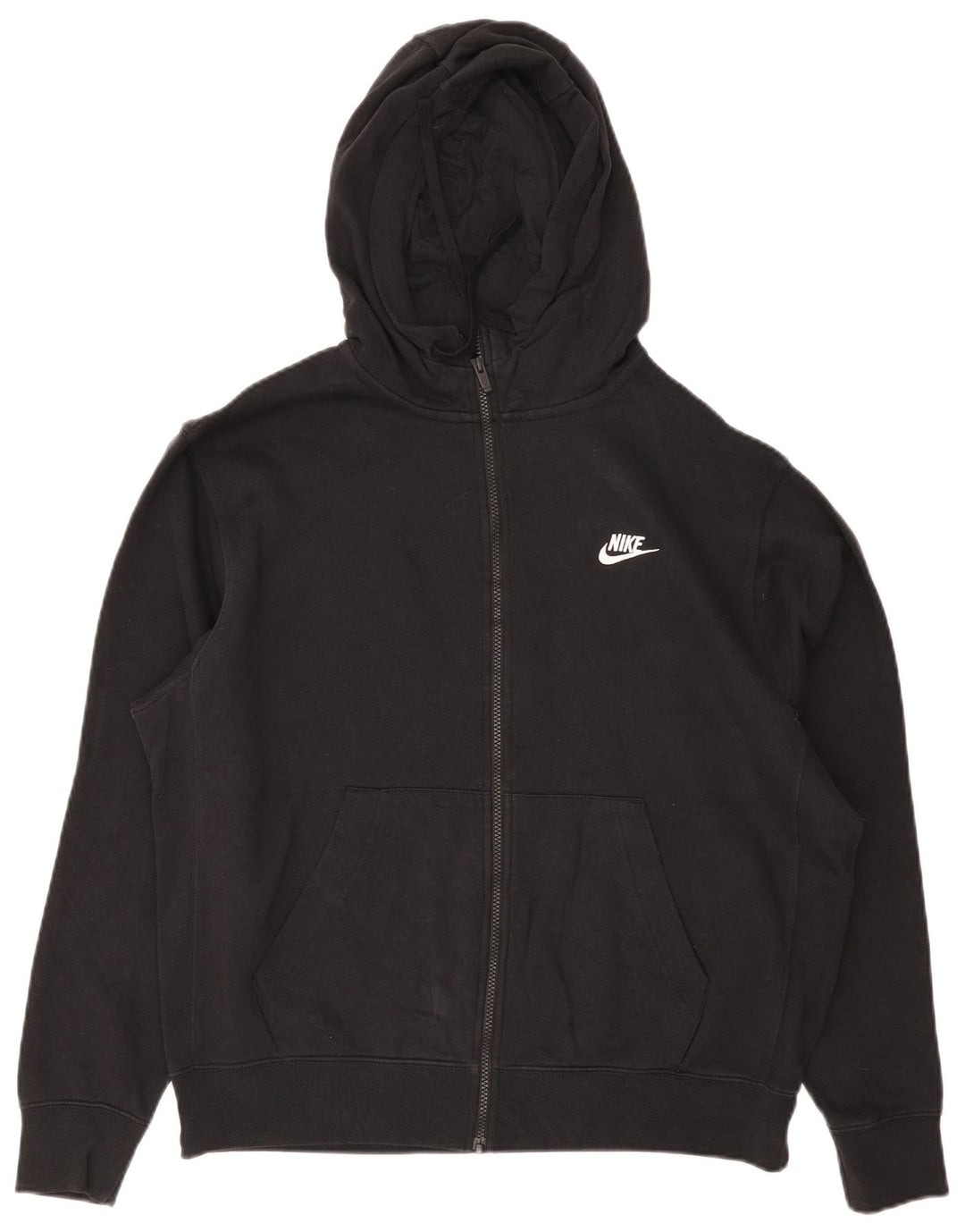 Nike Pull à capuche zippé pour homme Grand coton noir