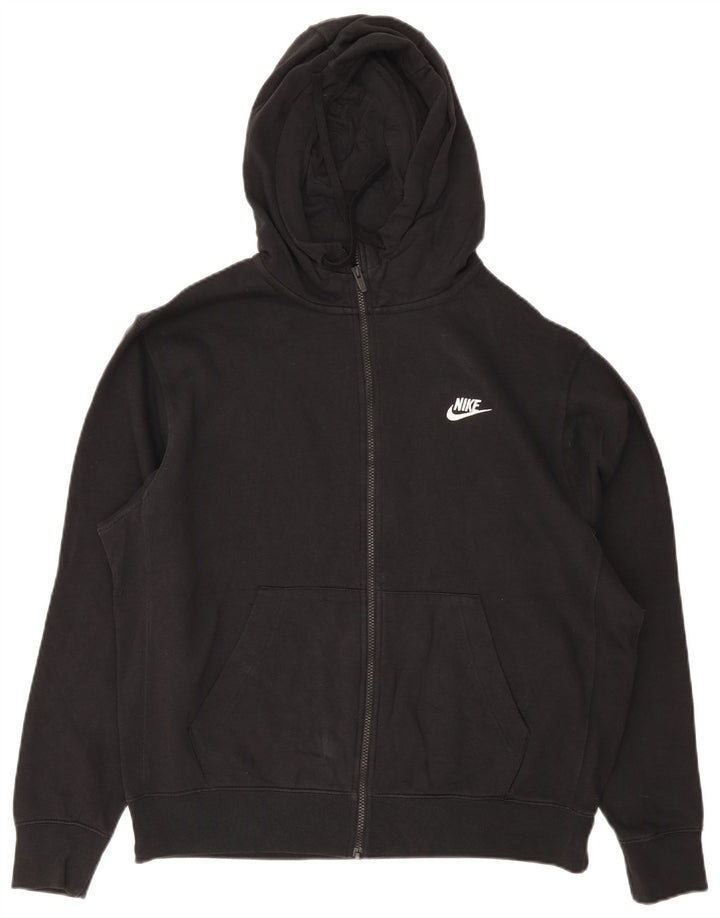 Nike Pull à capuche zippé pour homme Grand coton noir