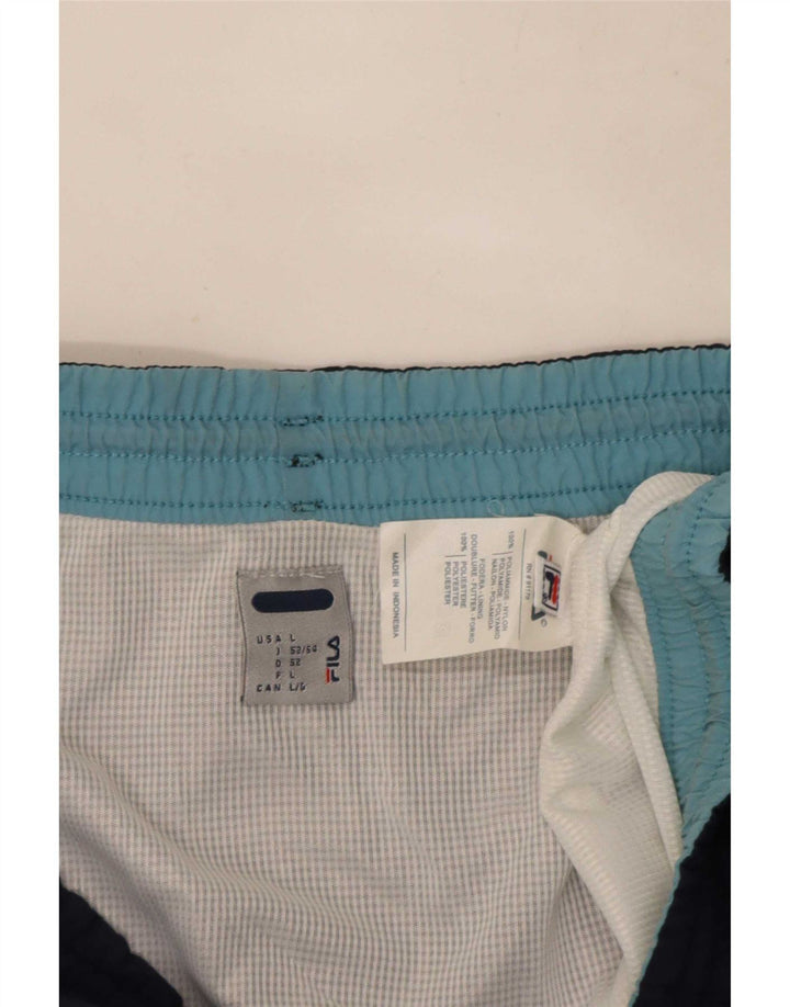 Fila Short de sport homme grand bleu marine polyester