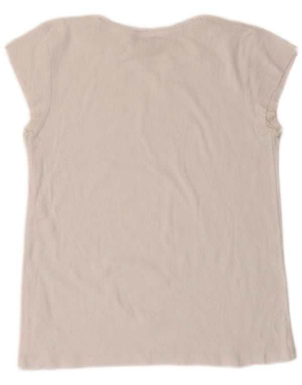 Zara T-Shirt Femme Top UK 8 Petit Blanc