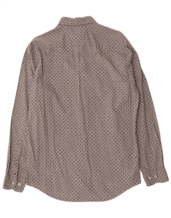 Tommy Hilfiger Chemise New York Fit Homme Gris Moyen Géométrique