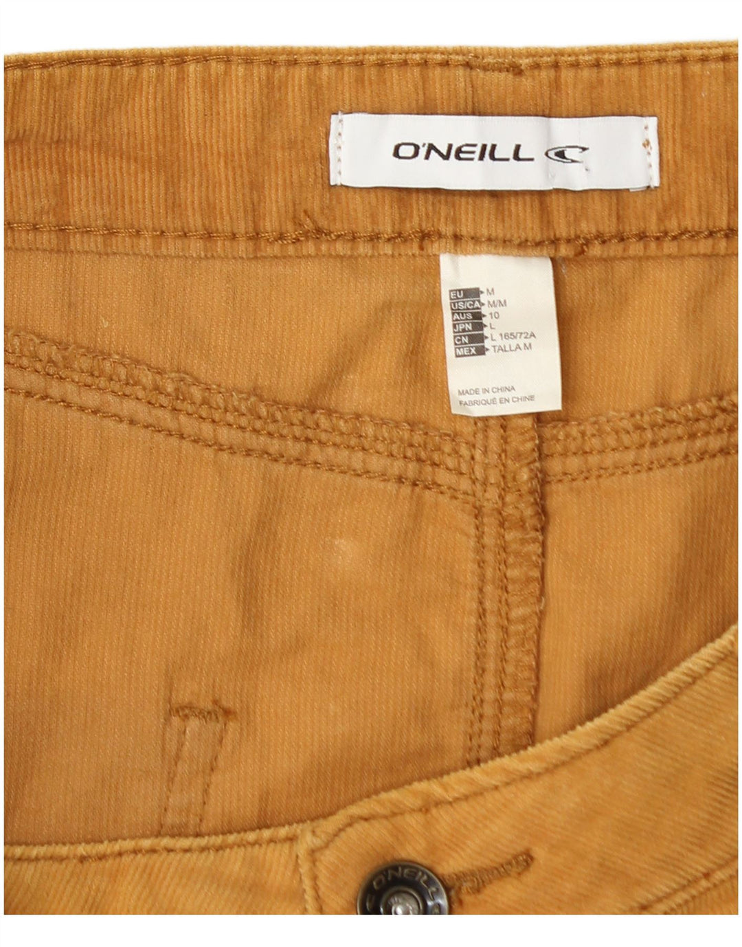 O'Neill Femme Mini Jupe En Velours Côtelé Moyen W30 Beige Coton