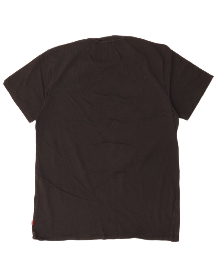 Levi's T-Shirt Graphique Homme Noir Large Coton