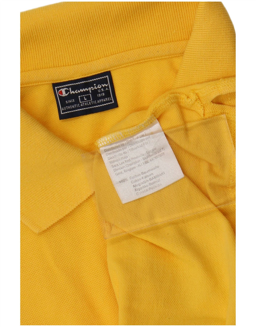 CHAMPION Polo Homme Large Jaune Coton