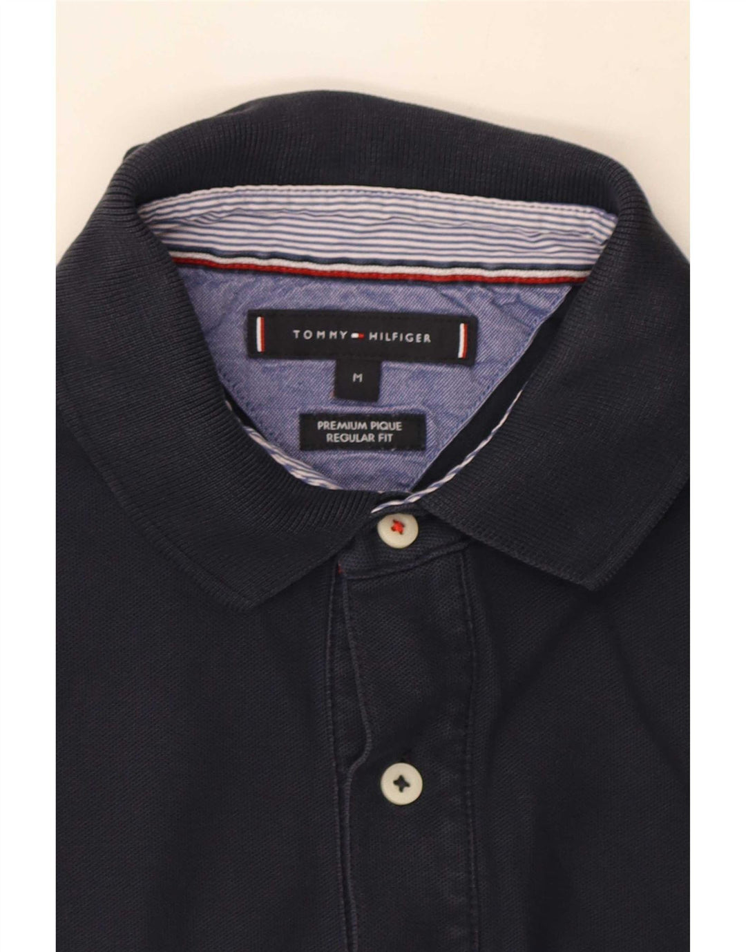 Tommy Hilfiger Polo Regular Fit Homme Bleu Marine Moyen