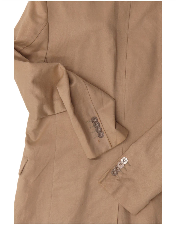 Zara Veste Blazer 2 Boutons Homme EU 50 Coton Beige Moyen