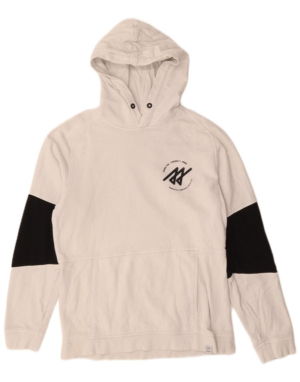 Jack & Jones Pull à capuche pour homme Large en coton color block blanc