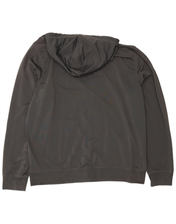 Nike Pull à capuche zippé graphique pour homme 2XL Gris Polyester