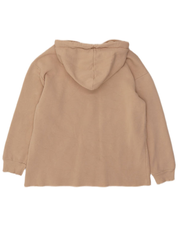 Topshop Pull à capuche surdimensionné pour femme UK 8 Petit coton beige