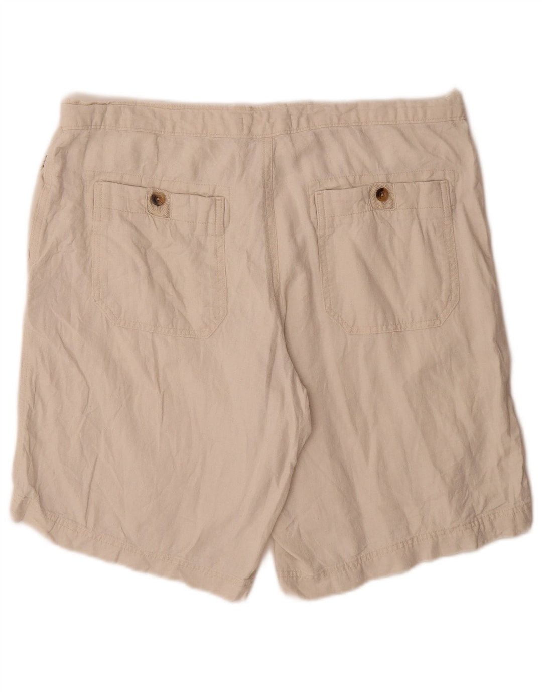 Marks & Spencer Short Chino Homme W38 XL Blanc Cassé Lin