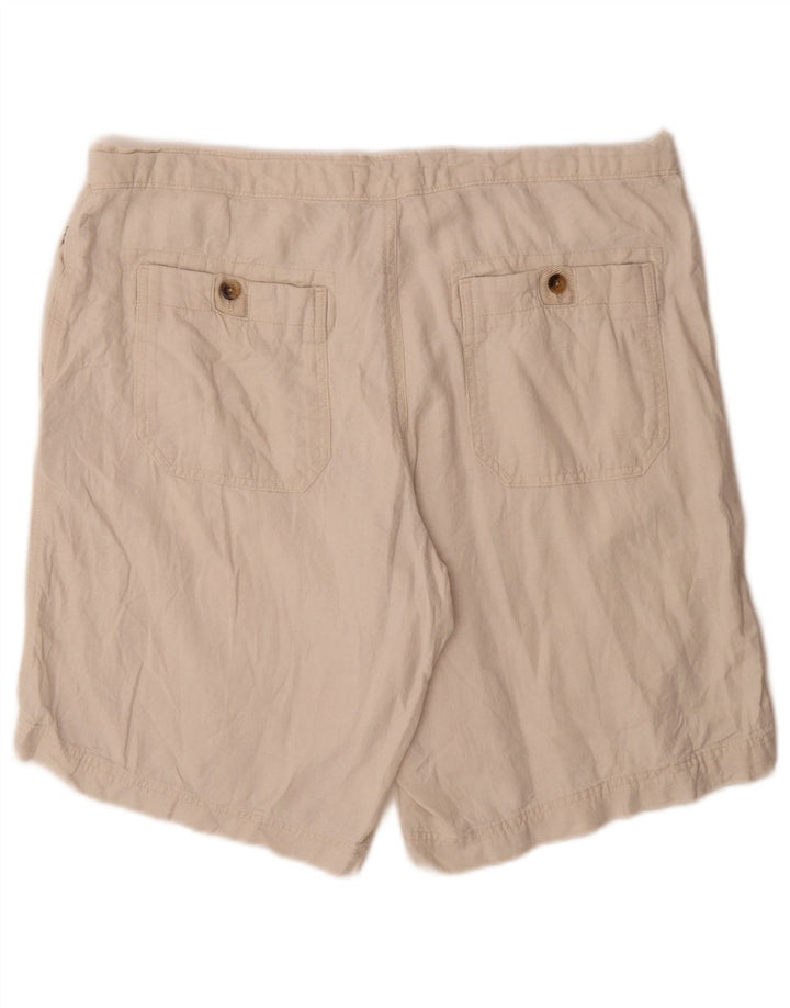Marks & Spencer Short Chino Homme W38 XL Blanc Cassé Lin