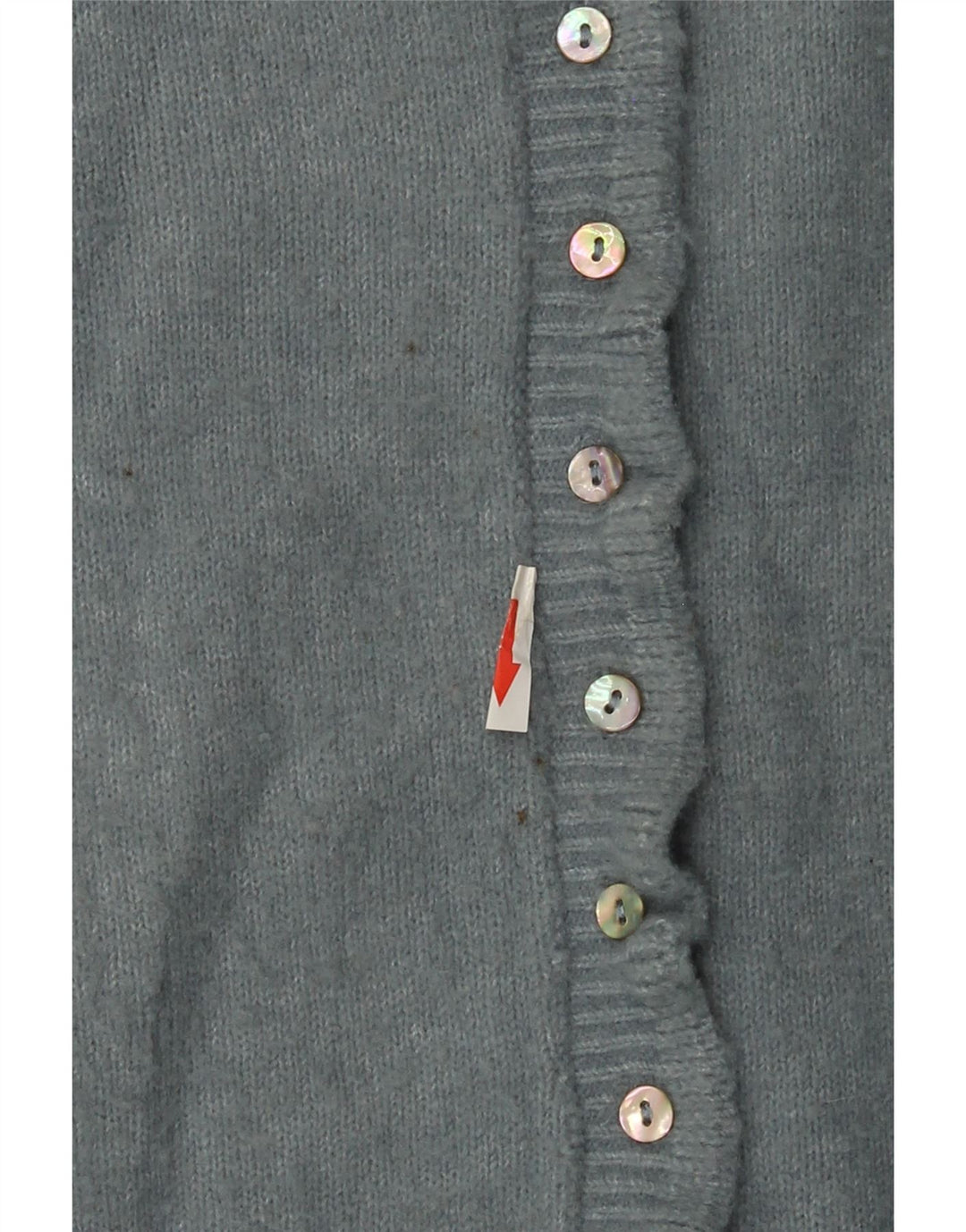 Zara Femme Cardigan Pull UK 14 Bleu Moyen Polyester