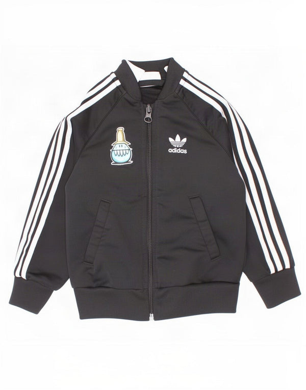 Adidas Veste de survêtement graphique pour bébé garçon 18-24 mois Noir Polyester