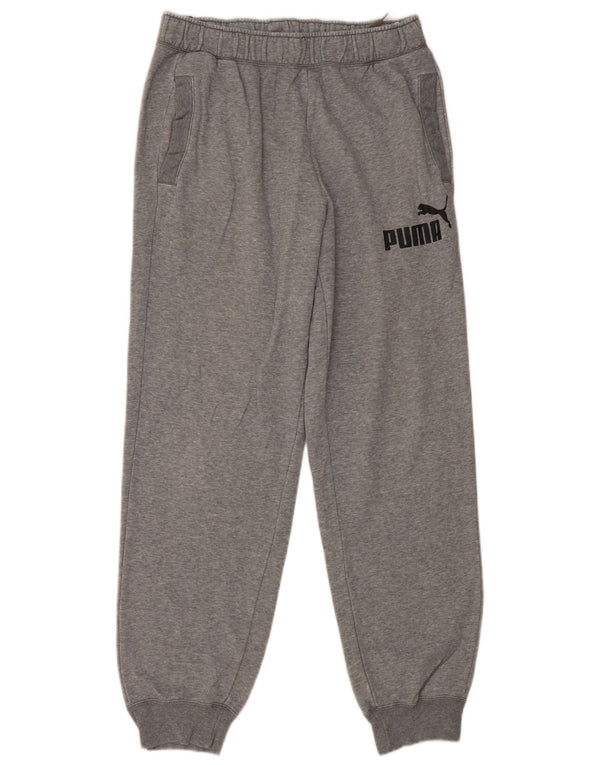 Puma Pantalon de survêtement graphique pour homme en coton moucheté Gris Taille L