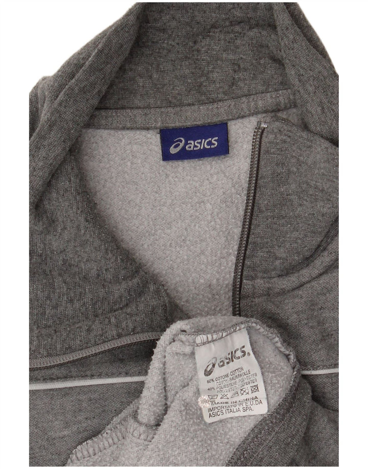 Asics Veste de Survêtement Homme Gris Moyen Moucheté Coton