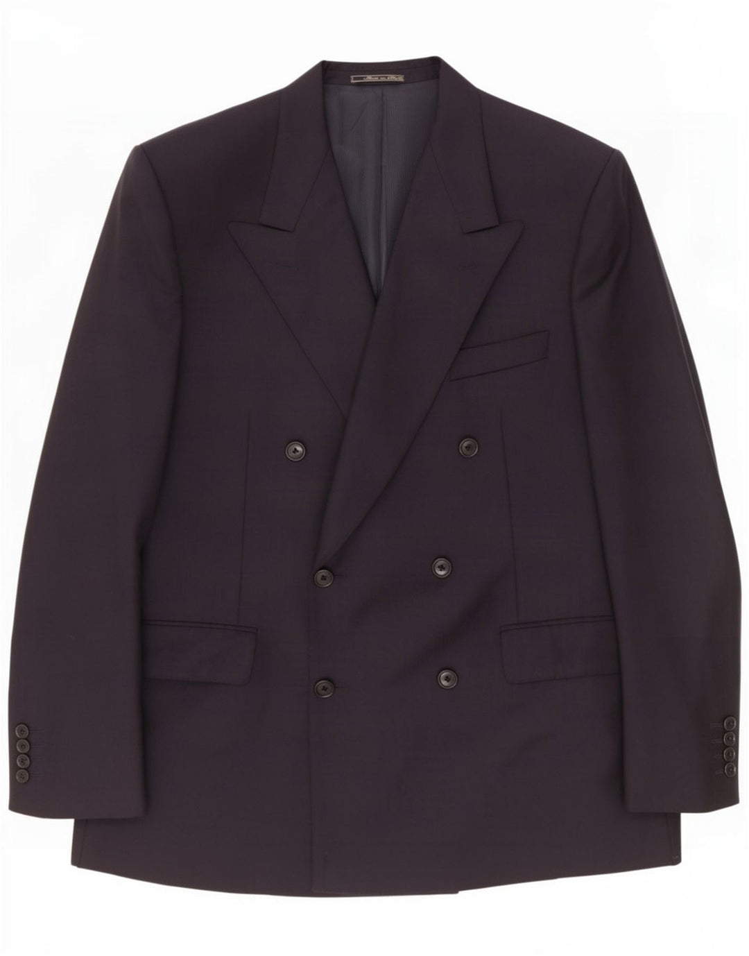 Corneliani Veste Blazer Double Boutonnage Homme UK 40 Grande Laine Bleu Marine