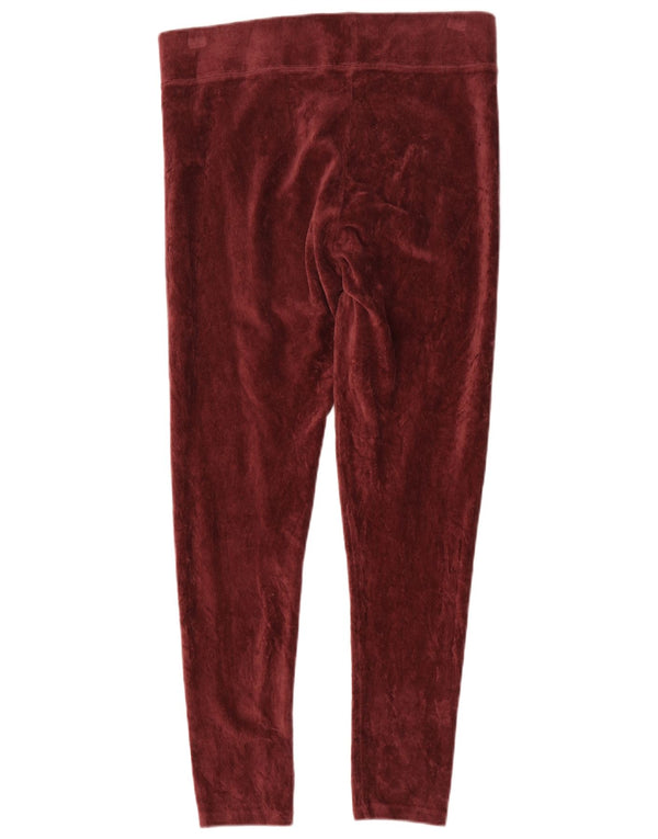 Marks & Spencer Leggings en velours pour femme UK 14 Large Bourgogne Coton