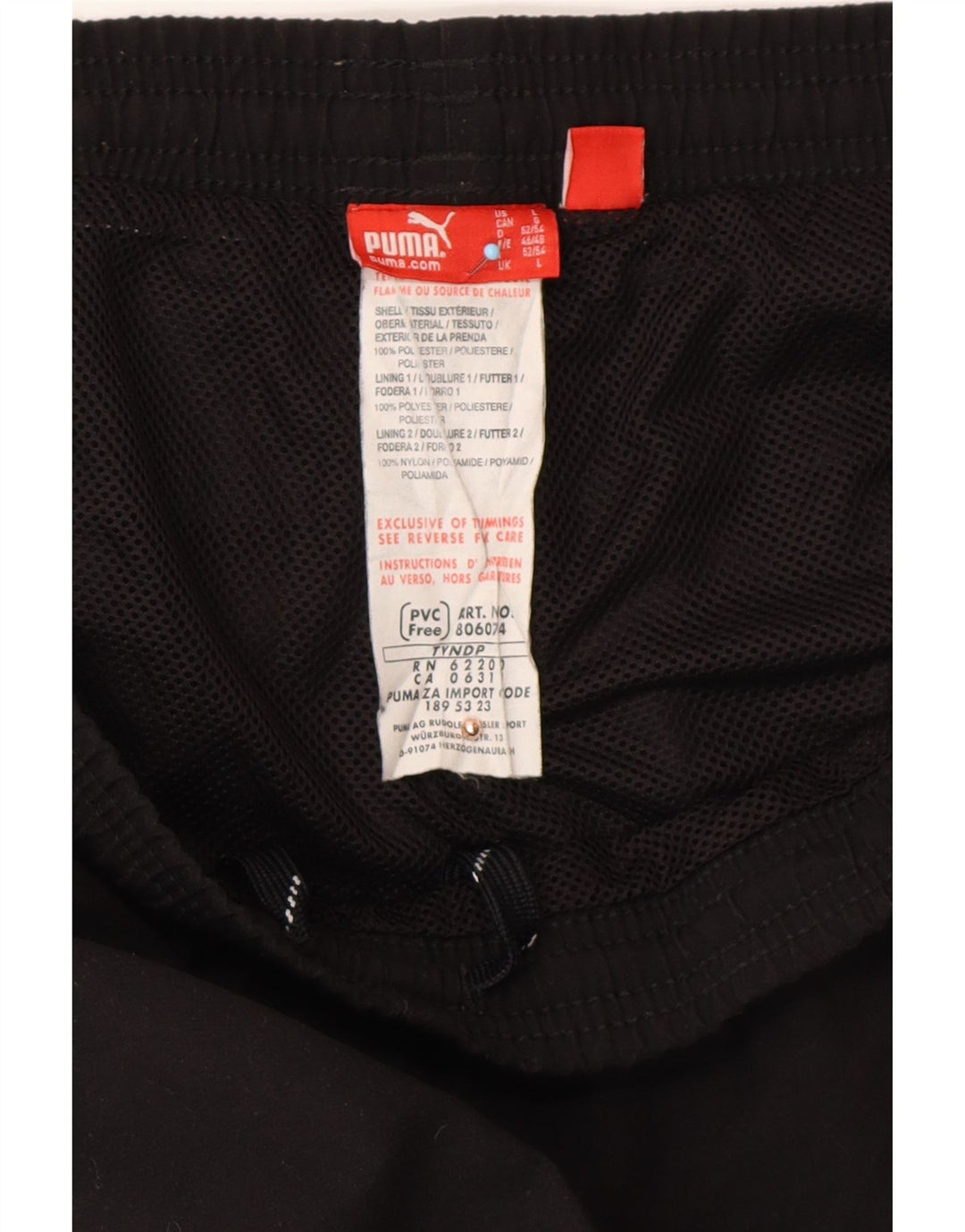 PUMA Pantalon de Survêtement Graphique Homme Large Noir Polyester Sports