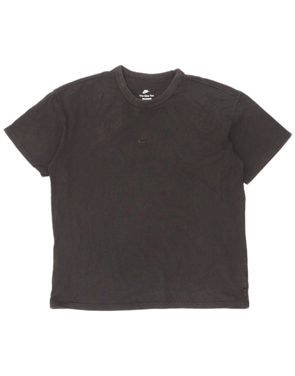 Nike T-shirt coupe ample pour homme en coton noir Taille L