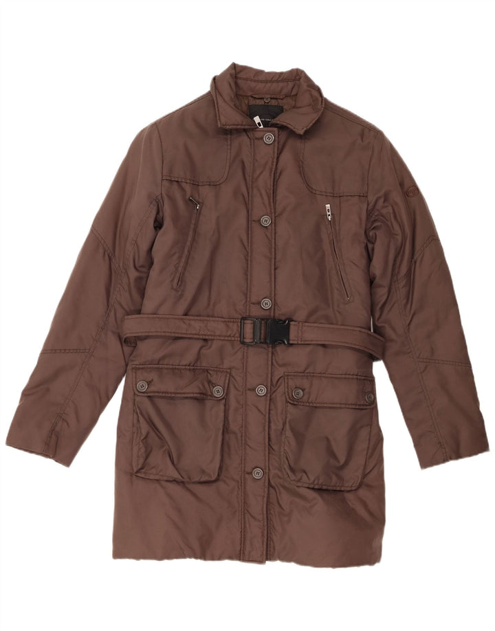 SERGIO TACCHINI Manteau rembourré pour femme UK 14 Marron moyen