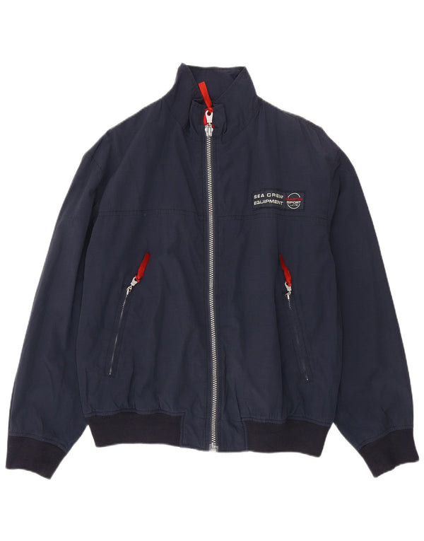 Veste Bomber Homme Vintage IT 48 Coton Bleu Marine Moyen