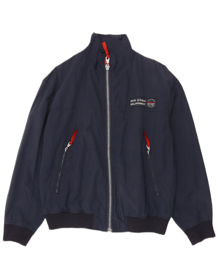 Veste Bomber Homme Vintage IT 48 Coton Bleu Marine Moyen