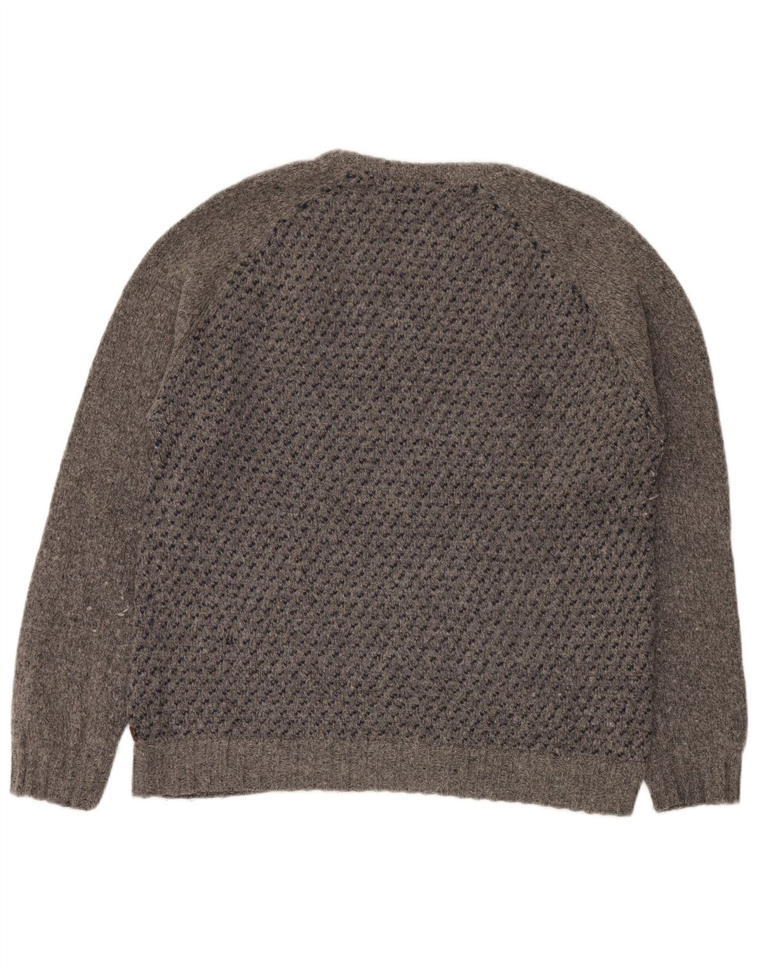 White Stuff Pull Col Ras du Cou XL Homme Gris Laine d'Agneau Pois