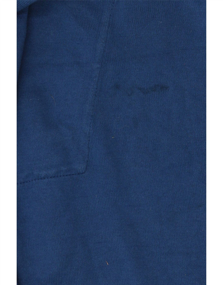 Marks & Spencer Pull autographe à col en V pour homme, grand bleu