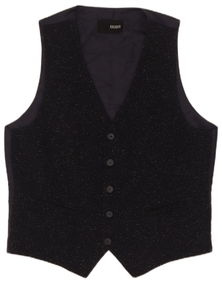 Kruder Gilet Homme IT 52 Large Bleu Marine Moucheté Polyester