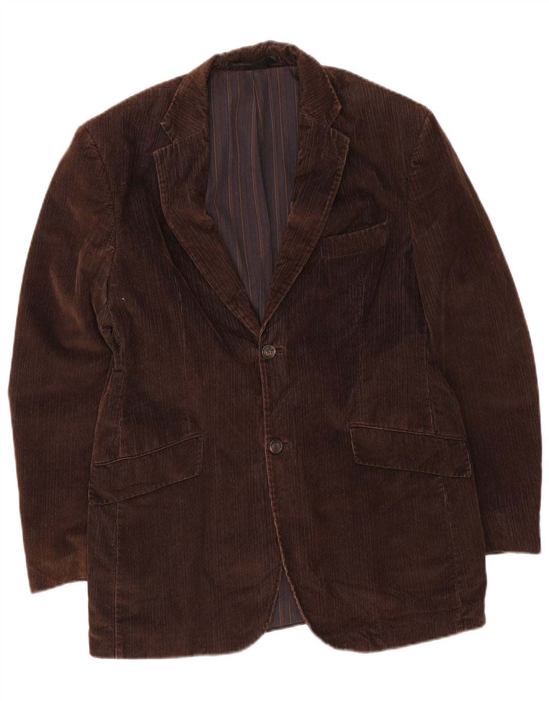 Marks & Spencer Veste blazer en velours côtelé à 2 boutons pour homme UK 38 Marron moyen