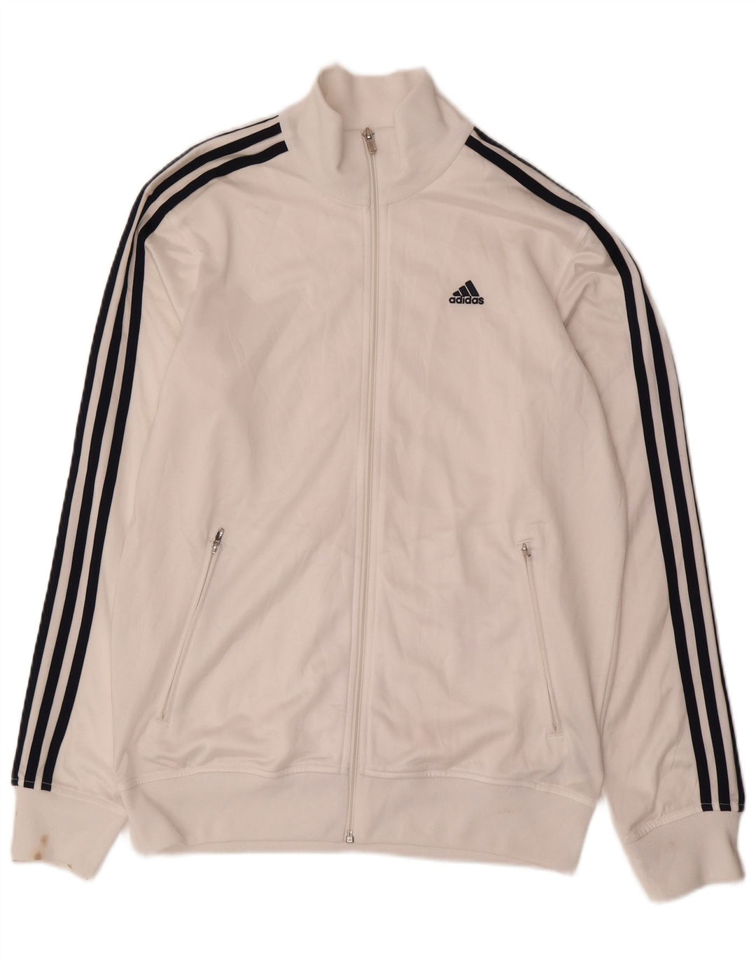 Adidas Veste de survêtement pour homme UK 38/40 Medium Blanc Polyester Sports