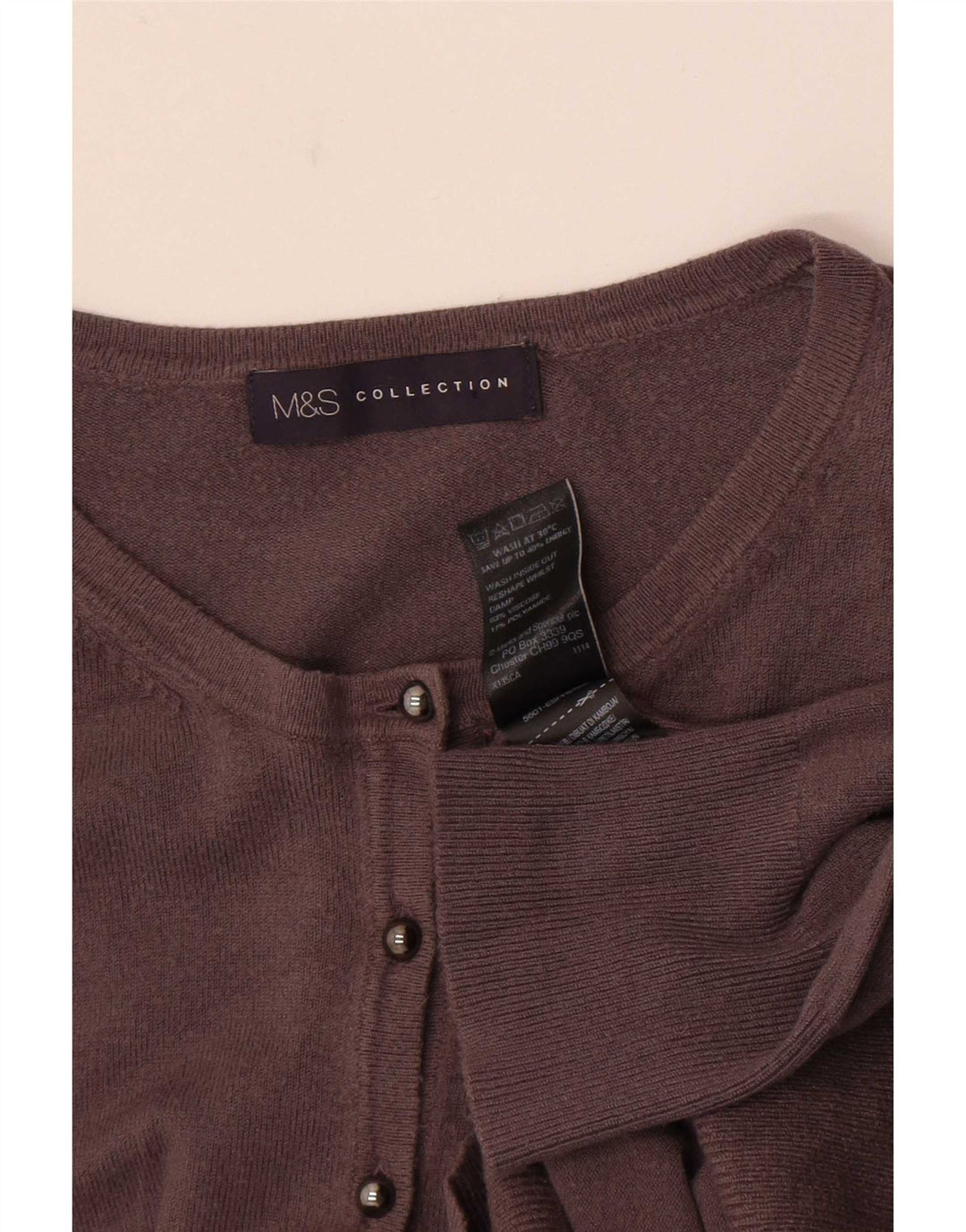 Marks & Spencer Cardigan pour femme en viscose gris moyen UK 42