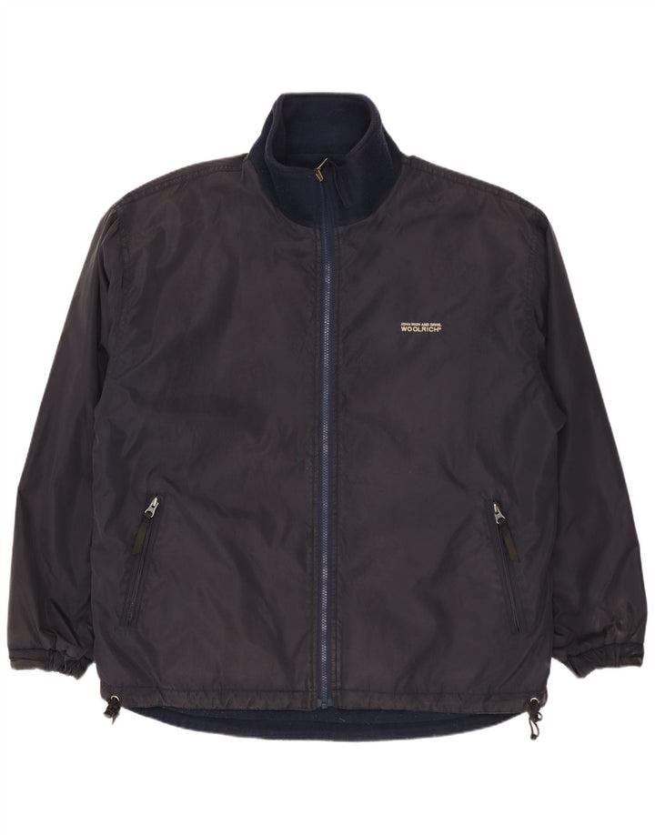 WOOLRICH Veste réversible pour homme UK 40 Large Bleu Marine Nylon