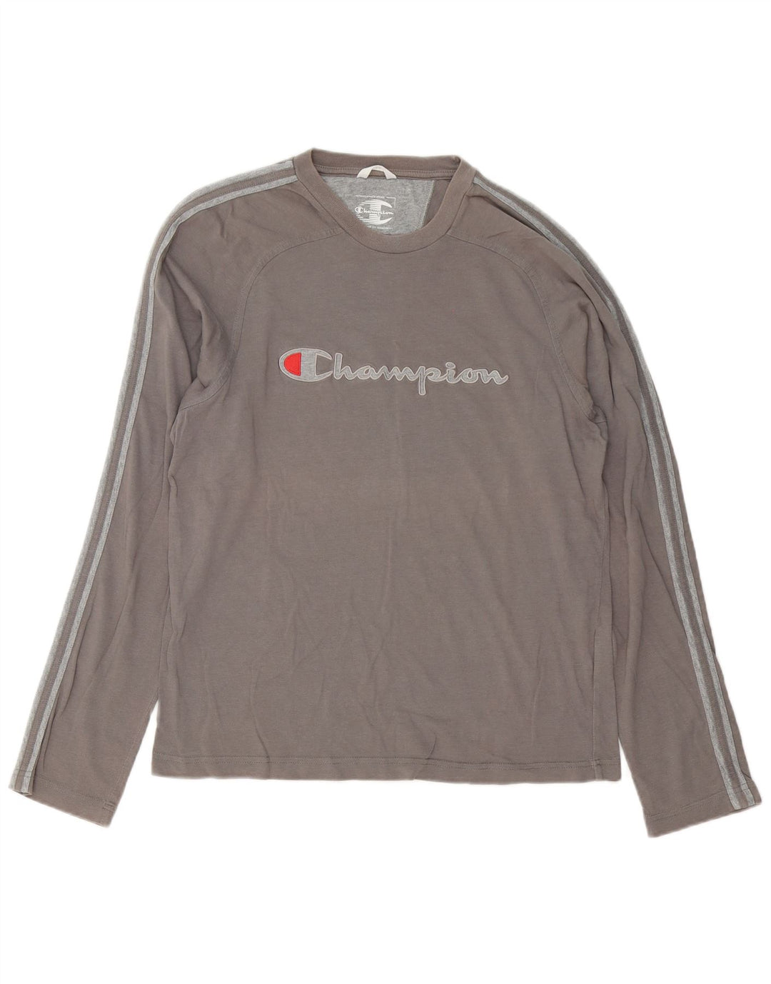 Champion Haut Graphique à Manches Longues Homme Gris Moyen Coton