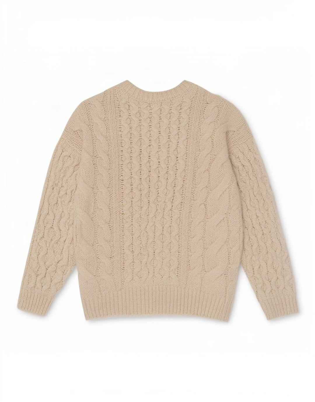 Zara Pull surdimensionné à col rond pour femme UK 12 Medium Off White