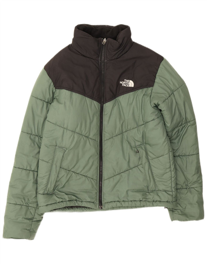 The North Face Veste matelassée pour homme UK 36 Small Vert Colorblock Polyester