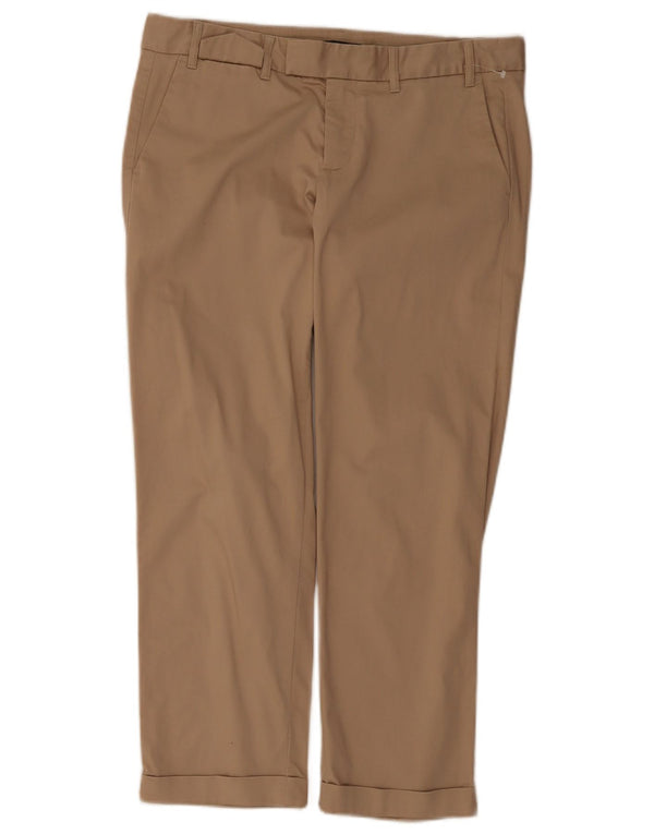 Gap Pantalon Chino Droit Femme UK 12 Moyen W32 L26 Coton Beige