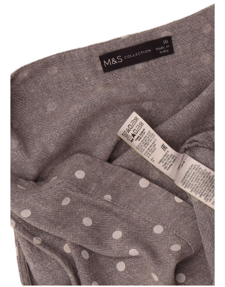 Marks & Spencer Robe droite sans manches pour femme UK 10 Petit Gris à pois