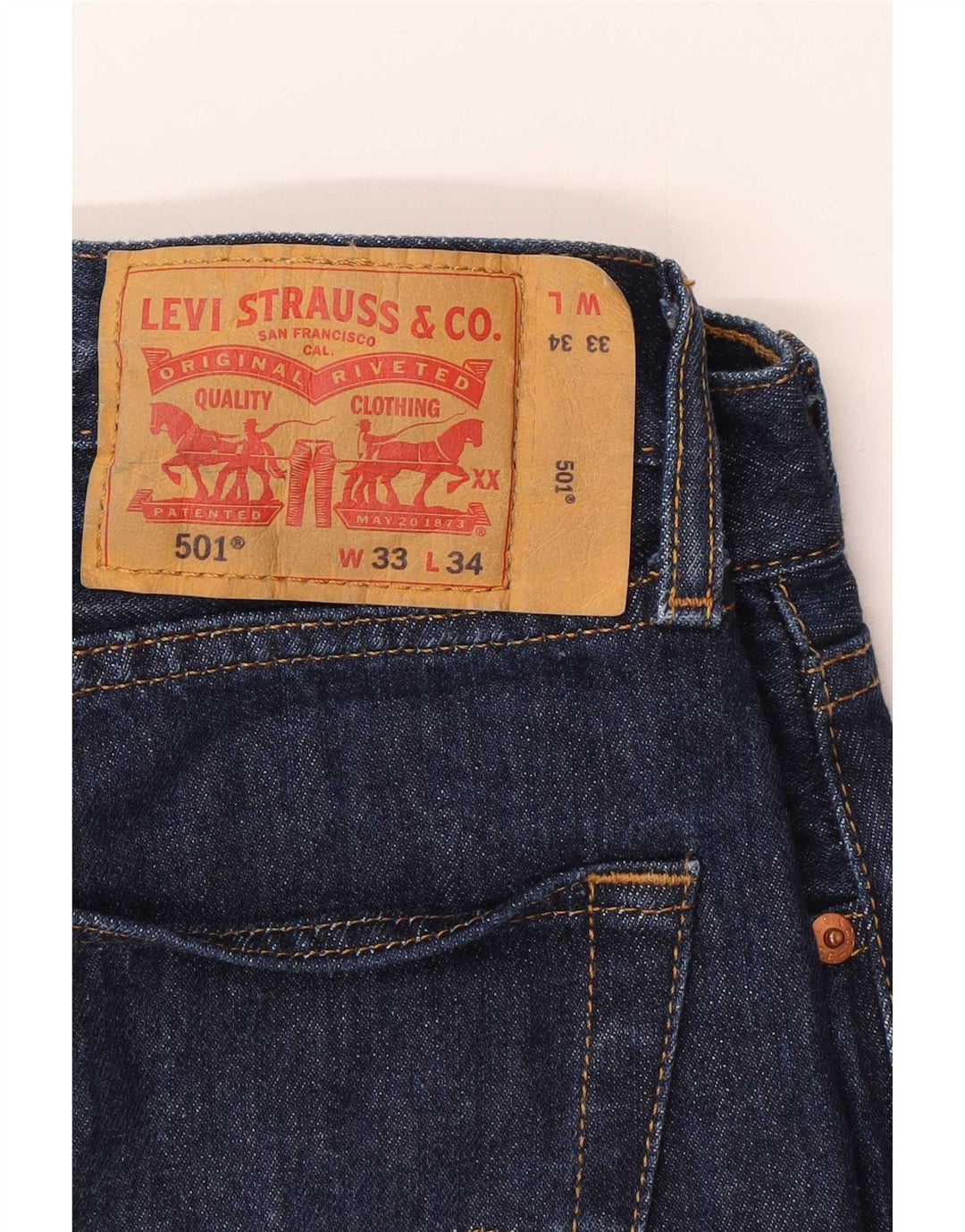 Levi's Jean Droit 501 Homme Bleu W33 L34 Coton