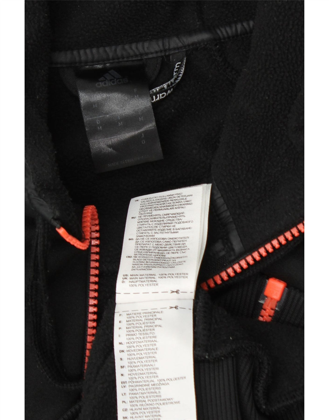Adidas Pull à capuche zippé Climawarm Graphic pour homme en polyester noir moyen