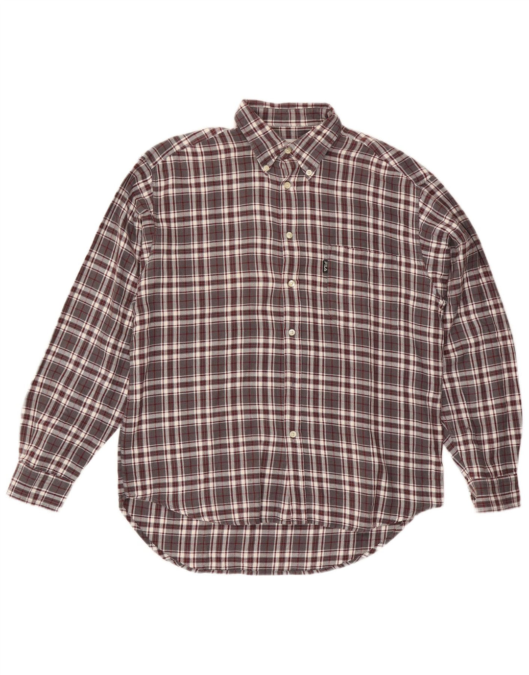 Fila Chemise Flanelle Homme Gris Moyen Carreaux Coton