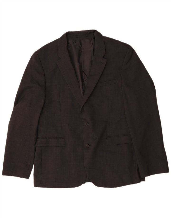 Marks & Spencer Veste blazer autographe à 2 boutons pour homme UK 44 XL Laine noire