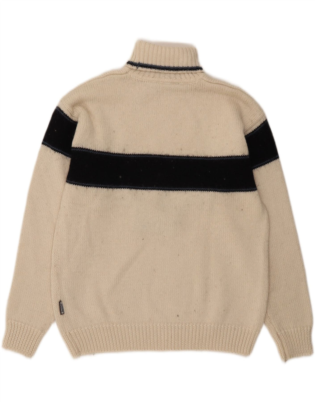 Knock Out Pull col roulé pour homme en laine color block blanc moyen