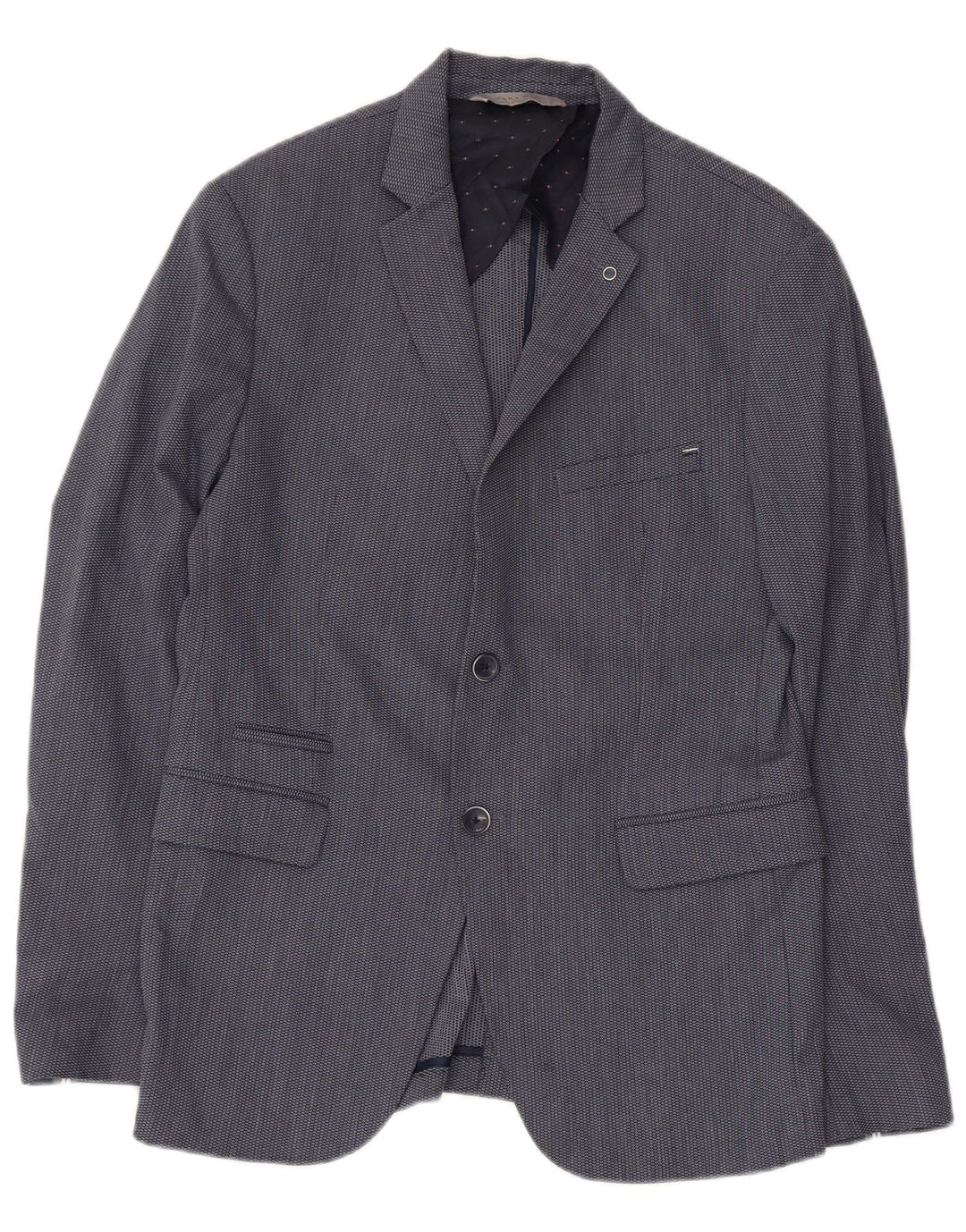 ZARA Veste blazer à 2 boutons pour homme EU 50 Bleu marine moyen Polyester