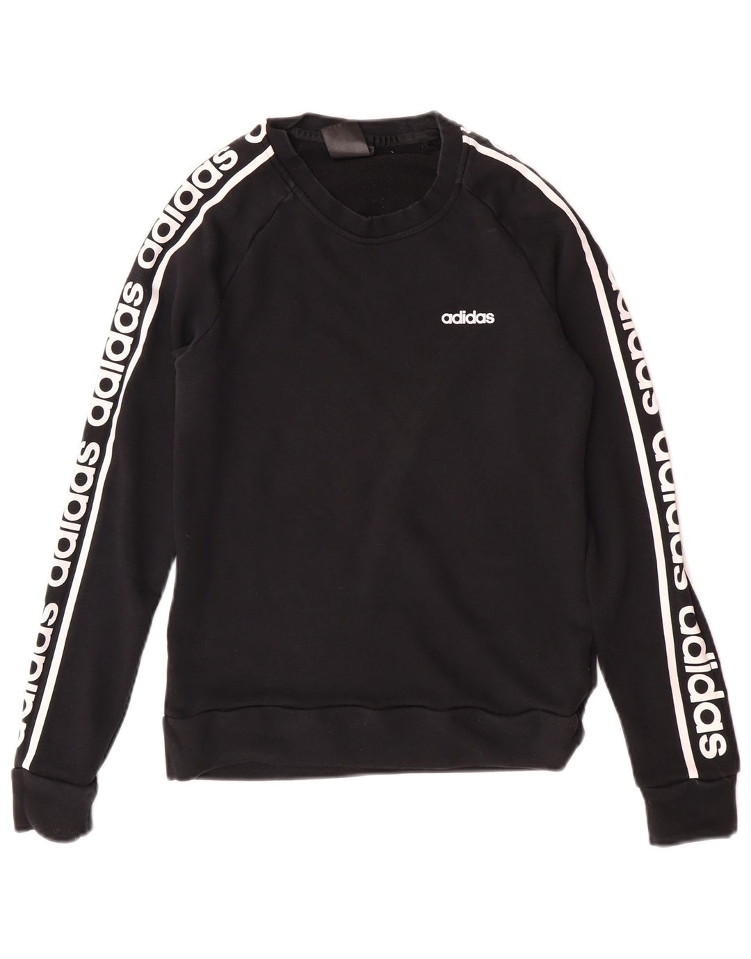 Adidas Sweat-shirt graphique pour femme UK 12/14 en coton noir moyen