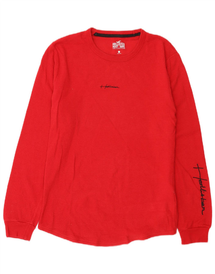 Hollister Homme Regular Graphic Top Manches Longues Petit Rouge Coton